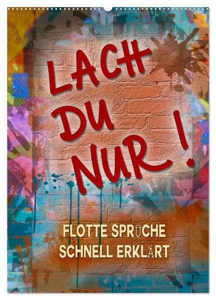 Lach du nur! - Flotte Sprüche schnell erklärt (Wandkalender 2026 DIN A2 hoch) CALVENDO Monatskalender