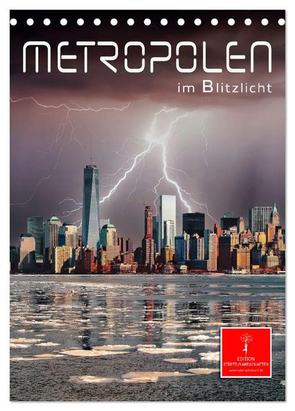 Metropolen im Blitzlicht (Tischkalender 2026 DIN A5 hoch) CALVENDO Monatskalender