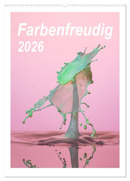 Farbenfreudig (Wandkalender 2026 DIN A2 hoch) CALVENDO Monatskalender