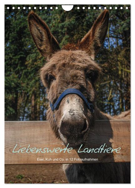 Liebenswerte Landtiere (Wandkalender 2026 DIN A4 hoch) CALVENDO Monatskalender