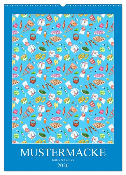 MUSTERMACKE (Wandkalender 2026 DIN A2 hoch) CALVENDO Monatskalender