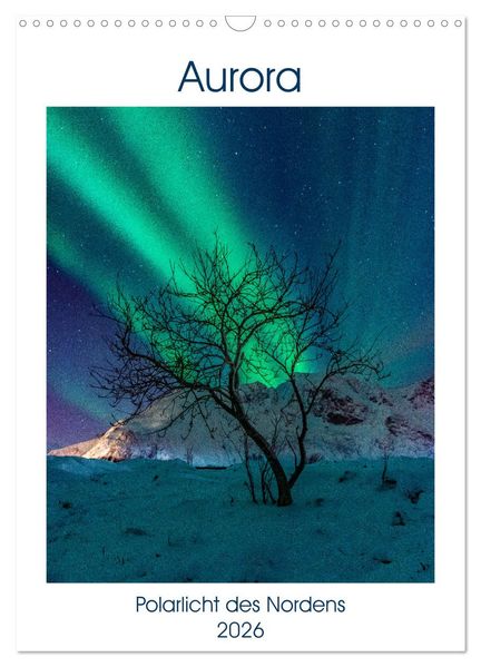 Aurora - Polarlicht des Nordens (Wandkalender 2026 DIN A3 hoch) CALVENDO Monatskalender