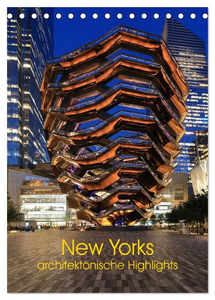 New Yorks architektonische Highlights (Tischkalender 2026 DIN A5 hoch) CALVENDO Monatskalender