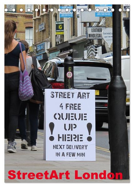 StreetArt London (Tischkalender 2026 DIN A5 hoch) CALVENDO Monatskalender