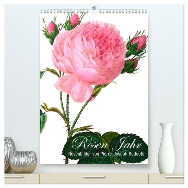 Rosen-Jahr (hochwertiger Premium Wandkalender 2026 DIN A2 hoch) Kunstdruck in Hochglanz
