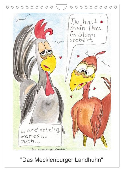 Das mecklenburger Landhuhn (Wandkalender 2026 DIN A4 hoch) CALVENDO Monatskalender