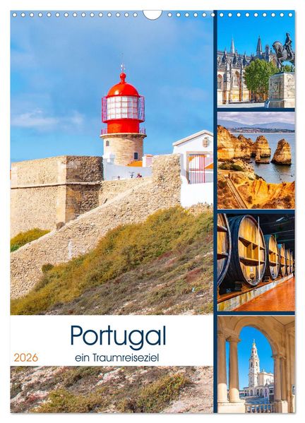 Portugal - ein Traumreiseziel (Wandkalender 2026 DIN A3 hoch) CALVENDO Monatskalender
