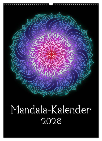 Mandala-Kalender 2026 (Wandkalender 2026 DIN A2 hoch) CALVENDO Monatskalender