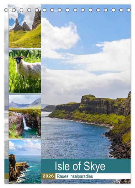 Isle of Skye - Raues Inselparadies (Tischkalender 2026 DIN A5 hoch) CALVENDO Monatskalender