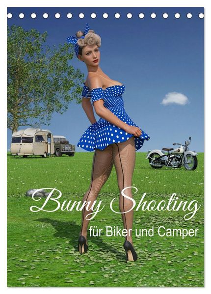 Bunny Shooting (Tischkalender 2026 DIN A5 hoch) CALVENDO Monatskalender