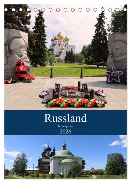 Russland - Terminplaner (Tischkalender 2026 DIN A5 hoch) CALVENDO Monatskalender