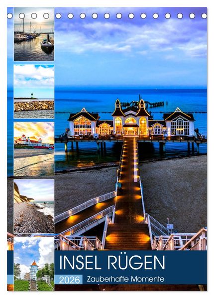 INSEL RÜGEN - Zauberhafte Momente (Tischkalender 2026 DIN A5 hoch) CALVENDO Monatskalender