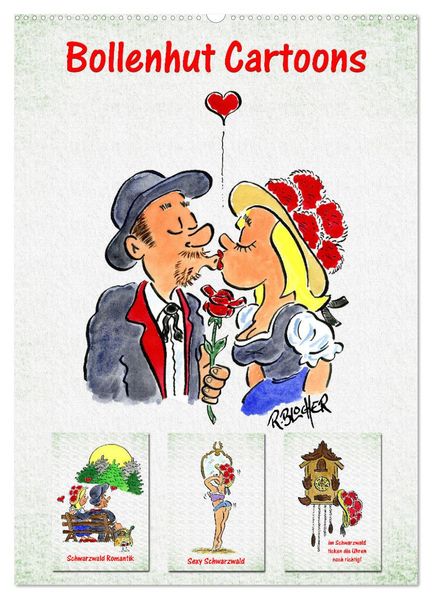 Bollenhut Cartoons (Wandkalender 2026 DIN A2 hoch) CALVENDO Monatskalender