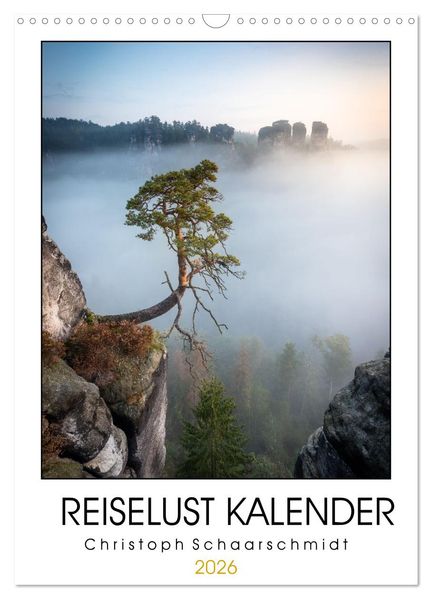 Reiselust Kalender (Wandkalender 2026 DIN A3 hoch) CALVENDO Monatskalender