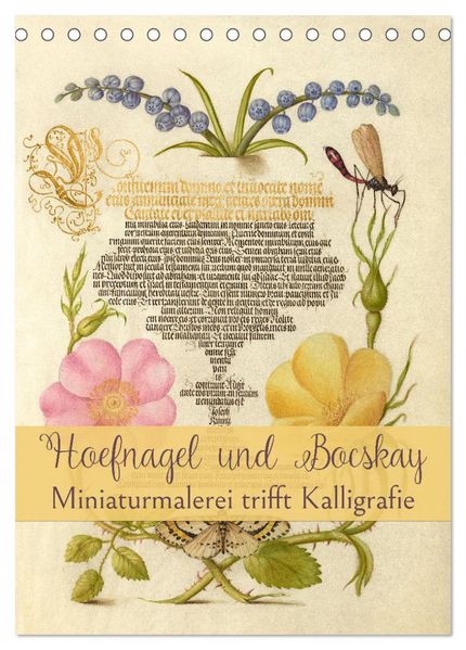 Hoefnagel und Bocskay - Miniaturmalerei trifft Kalligrafie (Tischkalender 2026 DIN A5 hoch) CALVENDO Monatskalender