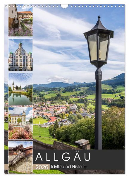 ALLGÄU Idylle und Historie (Wandkalender 2026 DIN A3 hoch) CALVENDO Monatskalender