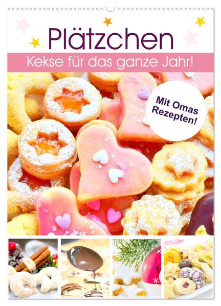 Plätzchen. Kekse für das ganze Jahr! (Wandkalender 2026 DIN A2 hoch) CALVENDO Monatskalender