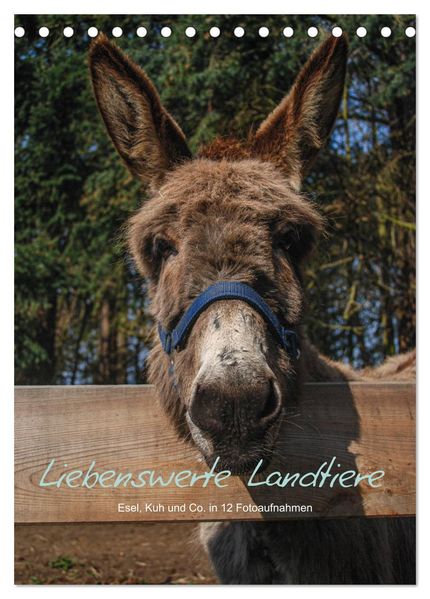Liebenswerte Landtiere (Tischkalender 2026 DIN A5 hoch) CALVENDO Monatskalender
