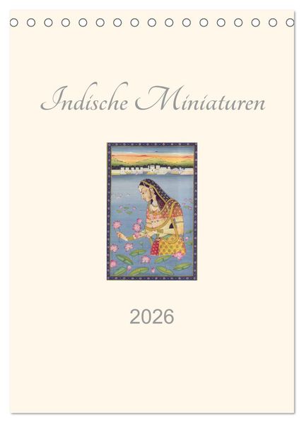 Indische Miniaturen (Tischkalender 2026 DIN A5 hoch) CALVENDO Monatskalender