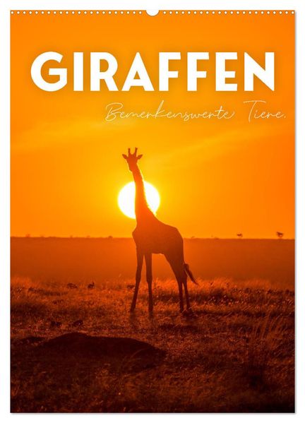 Giraffe - Bemerkenswerte Tiere. (Wandkalender 2026 DIN A2 hoch) CALVENDO Monatskalender