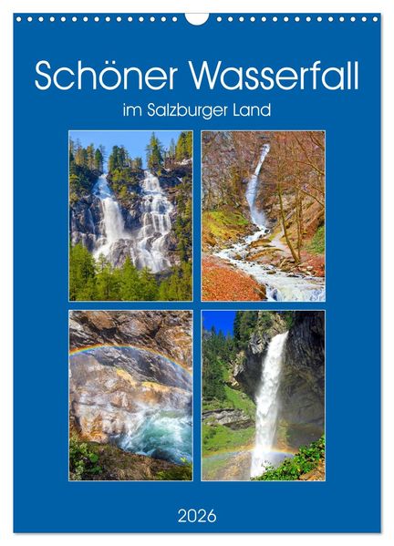 Schöner Wasserfall (Wandkalender 2026 DIN A3 hoch) CALVENDO Monatskalender