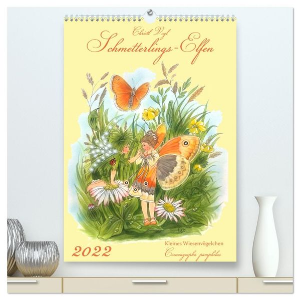 Schmetterlings-Elfen (hochwertiger Premium Wandkalender 2026 DIN A2 hoch) Kunstdruck in Hochglanz