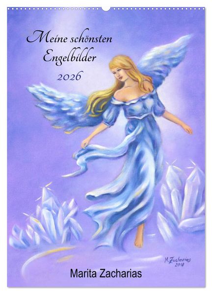 Meine schönsten Engelbilder - Marita Zacharias (Wandkalender 2026 DIN A2 hoch) CALVENDO Monatskalender