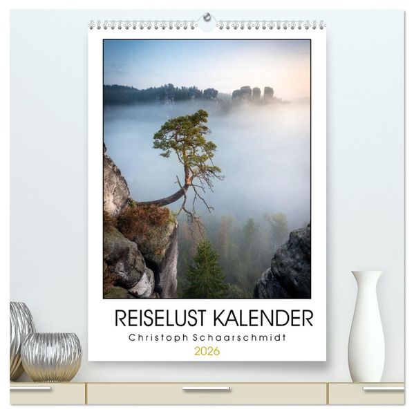 Reiselust Kalender (hochwertiger Premium Wandkalender 2026 DIN A2 hoch) Kunstdruck in Hochglanz