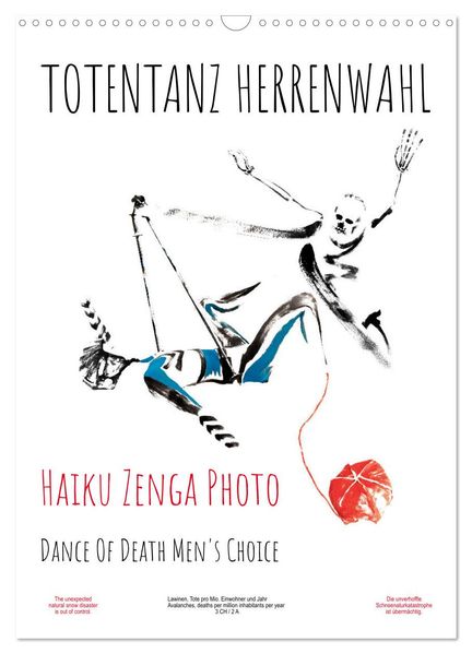 TOTENTANZ HERRENWAHL Haiku Zenga Photo DANCE OF DEATH MEN'S CHOICE (Wandkalender 2026 DIN A3 hoch) CALVENDO Monatskalender