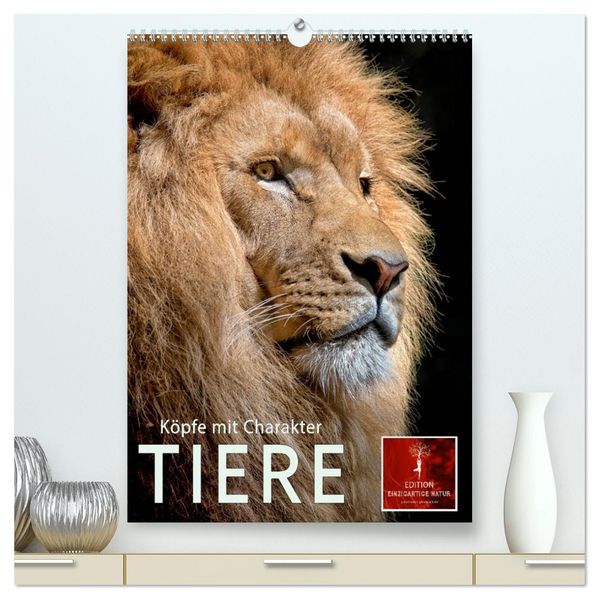 Tiere - Köpfe mit Charakter (hochwertiger Premium Wandkalender 2026 DIN A2 hoch) Kunstdruck in Hochglanz
