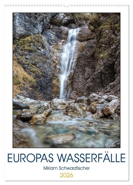 Europas Wasserfälle (Wandkalender 2026 DIN A2 hoch) CALVENDO Monatskalender