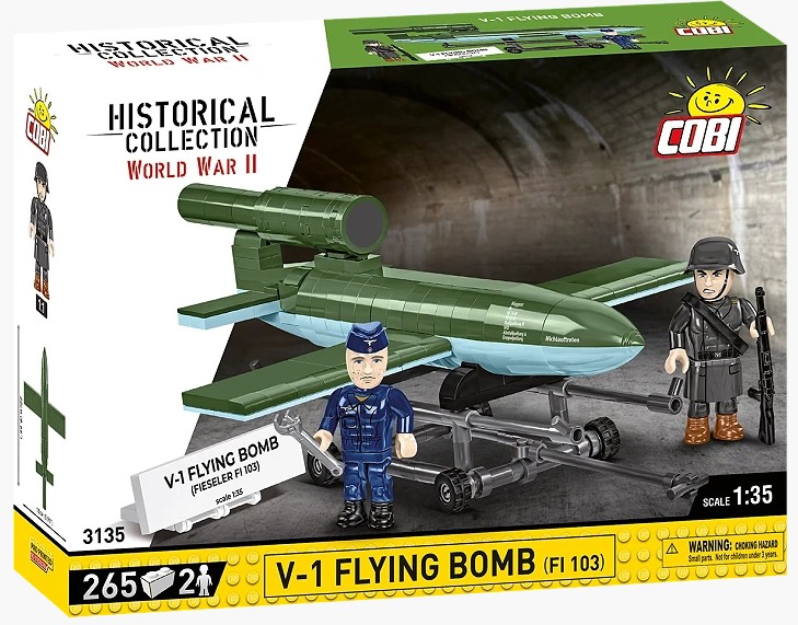 Cobi Historical Collection 3135 - V-1 Flying Bomb (Fi 103) Wwii Bausatz 1, 35 265 Klemmbausteine/2 Figuren