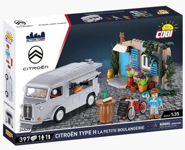 COBI Action Town 24633 - Citroën Typ H La Petite Boulangerie Maßstab 1:35 397 Klemmbausteine/2 Figuren