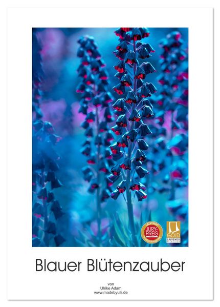 Blauer Blütenzauber (Tischkalender 2026 DIN A5 hoch) CALVENDO Monatskalender