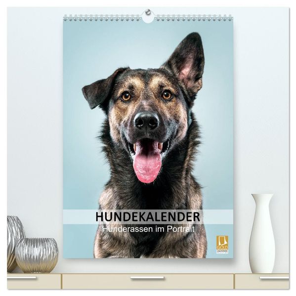 Hundekalender - Hunderassen im Portrait (hochwertiger Premium Wandkalender 2026 DIN A2 hoch) Kunstdruck in Hochglanz