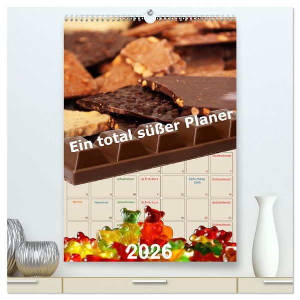 Ein total süßer Planer (hochwertiger Premium Wandkalender 2026 DIN A2 hoch) Kunstdruck in Hochglanz