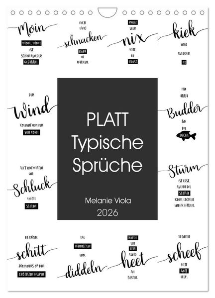 PLATT Typische Sprüche (Wandkalender 2026 DIN A4 hoch) CALVENDO Monatskalender