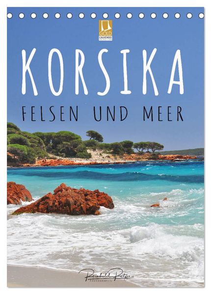 Korsika - Felsen und Meer (Tischkalender 2026 DIN A5 hoch) CALVENDO Monatskalender