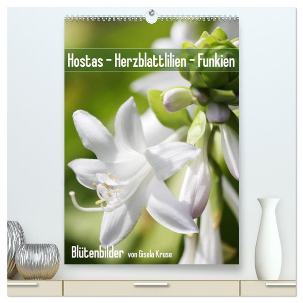 Hostas Herzblattlilien Funkien (hochwertiger Premium Wandkalender 2026 DIN A2 hoch) Kunstdruck in Hochglanz