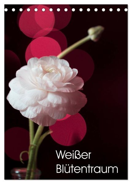 Weißer Blütentraum (Tischkalender 2026 DIN A5 hoch) CALVENDO Monatskalender