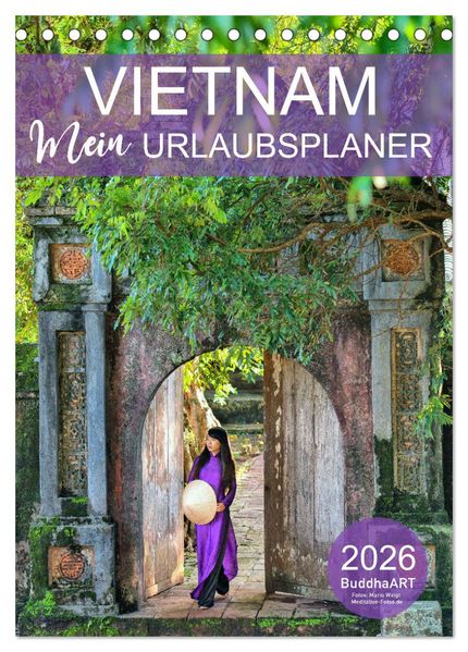 VIETNAM - Mein Urlaubsplaner (Tischkalender 2026 DIN A5 hoch) CALVENDO Monatskalender