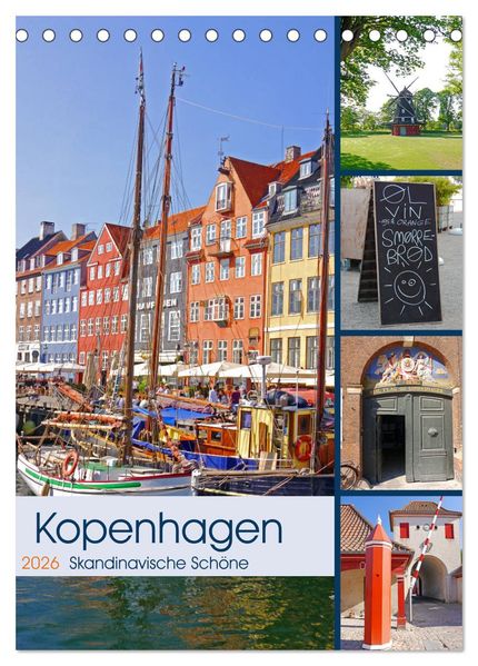 Kopenhagen. Skandinavische Schöne (Tischkalender 2026 DIN A5 hoch) CALVENDO Monatskalender