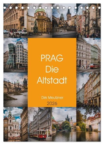 Prag - Die Altstadt (Tischkalender 2026 DIN A5 hoch) CALVENDO Monatskalender