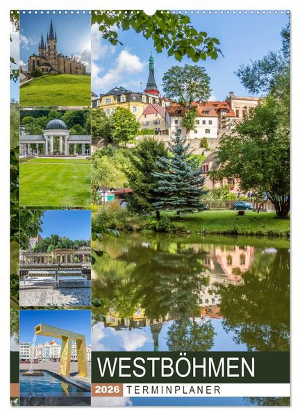 WESTBÖHMEN Terminplaner (Wandkalender 2026 DIN A2 hoch) CALVENDO Monatskalender