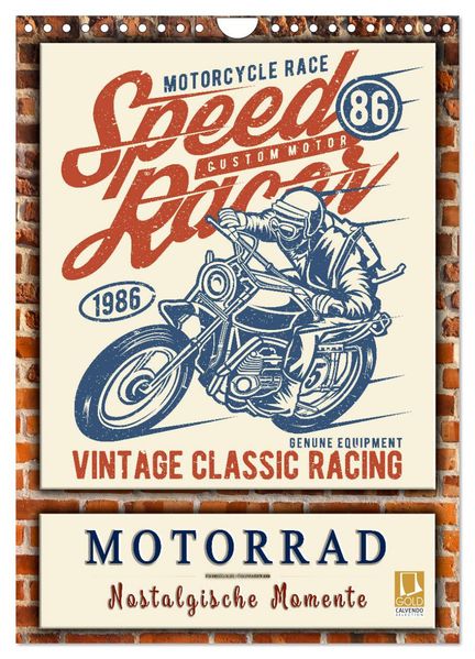 Motorrad - nostalgische Momente (Wandkalender 2026 DIN A4 hoch) CALVENDO Monatskalender
