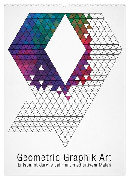 Geometric Graphik Art (Wandkalender 2026 DIN A2 hoch) CALVENDO Monatskalender