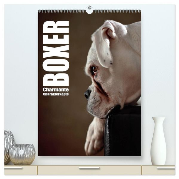 Boxer - Charmante Charakterköpfe (hochwertiger Premium Wandkalender 2026 DIN A2 hoch) Kunstdruck in Hochglanz