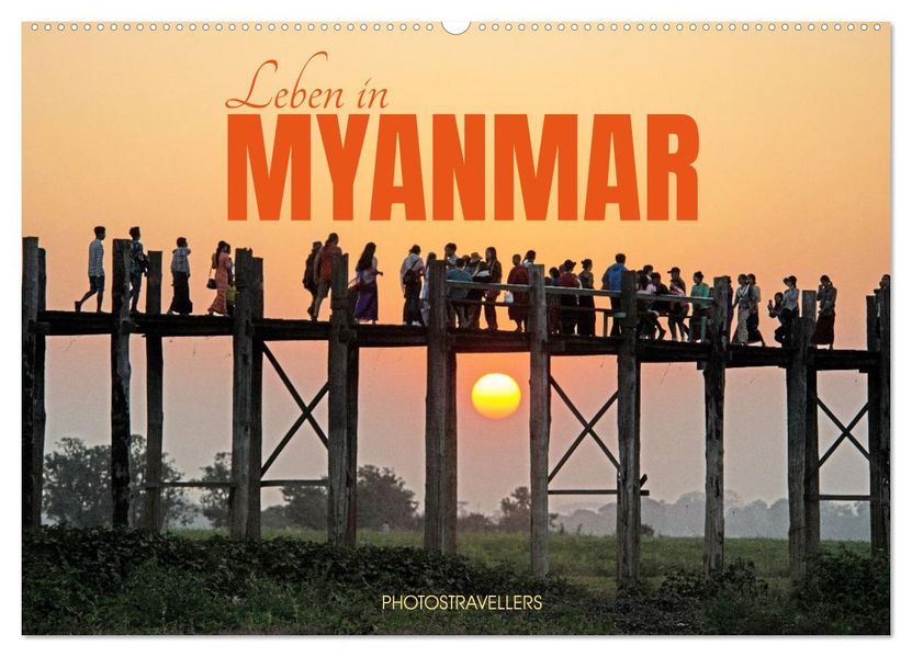 Leben in Myanmar (Wandkalender 2026 DIN A2 quer) CALVENDO Monatskalender