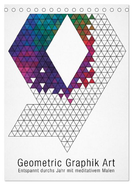 Geometric Graphik Art (Tischkalender 2026 DIN A5 hoch) CALVENDO Monatskalender
