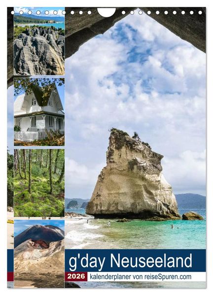 Kalenderplaner g'day Neuseeland 2026 (Wandkalender 2026 DIN A4 hoch) CALVENDO Monatskalender
